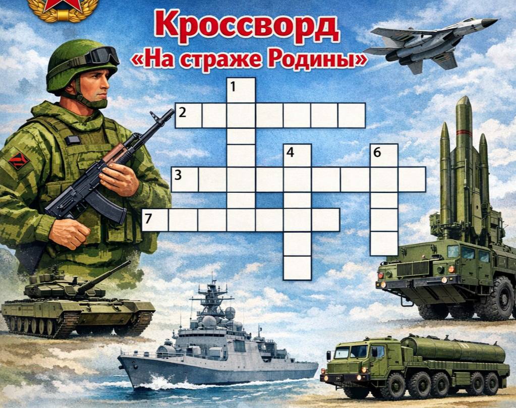 Почемучки, вперёд — разгадывать кроссворд ко Дню защитника Отечества!